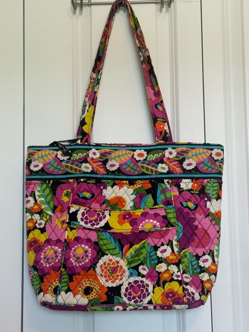 Vera Bradley VaVa Bloom Quilted Floral Tote Bag - Picture 2 of 10